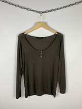 Suéter feminino Weekend Max Mara gola redonda Henley manga longa tamanho XL pulôver comprar usado  Enviando para Brazil