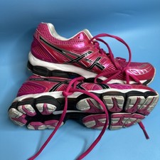 Tênis de corrida esportivo feminino Asics Gel Nimbus 14 rosa preto tamanho 9 T291N comprar usado  Enviando para Brazil