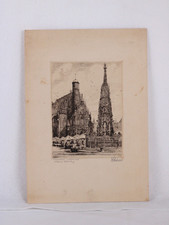 Gravura gravura Scheirer "Nuremberg's Hauptmarkt" original-radiation assinada comprar usado  Enviando para Brazil