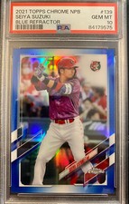 2021 Topps Chrome NPB SEIYA SUZUKI refrator azul /150 PSA 10 Gem perfeito estado Pop 1, usado comprar usado  Enviando para Brazil