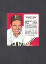 1953 RED MAN TOBACCO #15 RALPH KINER-1--SEM ABA--BV $20--PIRATAS-SEM VINCOS-NR/MT comprar usado  Enviando para Brazil