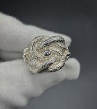 Anel de nó masculino de prata esterlina masculino pesado sólido 925 feito no Reino Unido comprar usado  Enviando para Brazil