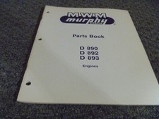 Manual de peças de motor diesel MWM Murphy D890 D892 D893 xz, usado comprar usado  Enviando para Brazil