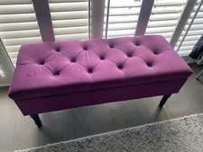 Purple buttoned velvet for sale  CATERHAM