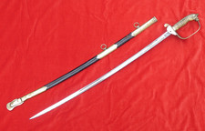 ESPADA BRITÂNICA m1846 OFICIAIS DA MARINHA REAL lâmina decorada deslumbrante, usado comprar usado  Enviando para Brazil