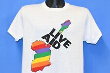 vtg 80s LIVE AID ESTA CAMISA SALVA VIDAS CONCERTO RAINBOW GUITAR camiseta MEDIUM M comprar usado  Enviando para Brazil