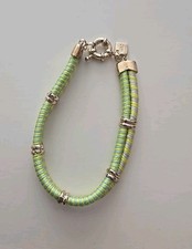 Pulseira feminina Gap listrada doce fio duplo nova sem etiquetas verde/amarelo, usado comprar usado  Enviando para Brazil