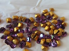 Pacote completo 72 octógonos vintage Swarovski 8x6,5 mm ametista/folhado. #4600 (176/1) comprar usado  Enviando para Brazil