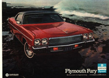 Vintage 1973 Plymouth Fury Impressão Anúncio 1972 Vermelho 2 Portas Chrysler Ignição Eletrônica comprar usado  Enviando para Brazil