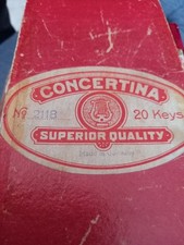Usado, Antiga Concertina Alemã Iniciante da Década de 1930 20+1 chave (#2118) Na Caixa Original comprar usado  Enviando para Brazil