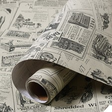 3m Vintage Zeitung Selbstklebend Tapete Folie Möbelfolie Klebefolie Wandfolie comprar usado  Enviando para Brazil