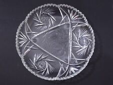 Tigela de frutas de vidro pesado estilingue decoração corte estrela vintage feita à mão - 29,5 cm comprar usado  Enviando para Brazil