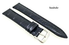 Louisiana Coccodrillo Goffratura Vitello Orologio 20mm Nero Deutscher Hersteller na sprzedaż  Wysyłka do Poland