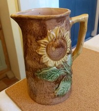 Vintage majolica sunflower for sale  NEWQUAY