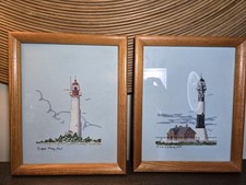 Vtg needlepoint lighthouse for sale  North Wales