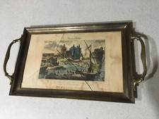Antico vassoio ottone usato  Italia