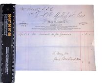 1893 billhead receipt for sale  NEWTOWN