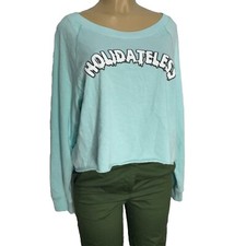 Camiseta cropped feminina Wild Fox azul gráfico tamanho M casual comprar usado  Enviando para Brazil