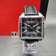 Relógio automático masculino Tissot Quadrato 38 mm mostrador preto data de aço retângulo funciona comprar usado  Enviando para Brazil