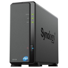Disco duro Synology DS124 NAS 1 bahía ranura única HDD SSD SATA restaurado segunda mano  Embacar hacia Mexico