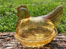 Amber glass hen for sale  Elkhart