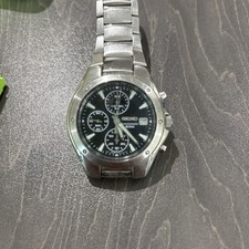 Seiko chronograph black for sale  SWADLINCOTE