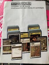 Decca musicassettes stereo for sale  WALSALL