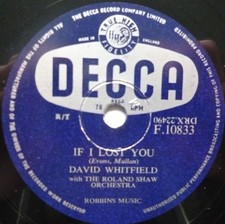 David whitfield lost for sale  HEBDEN BRIDGE
