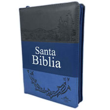 Biblia Letra Grande con Cierre Reina Valera 1960 azul y gris con indice jovenes comprar usado  Enviando para Brazil