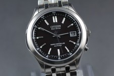 [N Estado perfeito] Citizen Eco-Drive relógio masculino preto controlado por rádio H415-S033012 Japão comprar usado  Enviando para Brazil