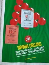 Assinaturas e ingressos para jogadores de sinuca da Yamaha Organs Masters 1981 comprar usado  Enviando para Brazil