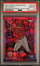 Zach Neto PSA 10 Rookie 2023 Topps Chrome atualização magenta/roxo 🟣 refrator #/299, usado comprar usado Zach Neto PSA 10 Rookie 2023 Topps Chrome atualização magenta/roxo 🟣 refrator #/299, usado comprar usado  Enviando para Brazil