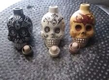 3 GARRAFAS VAZIAS DE TEQUILA DE CERÂMICA CAVEIRA KAH 50ml BLANCO, REPOSADO, ANEJIO comprar usado  Enviando para Brazil