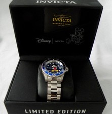Invicta Disney edição limitada relógio masculino prata Mickey Mouse moldura azul 24608 comprar usado  Enviando para Brazil