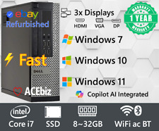 Usado, Computador desktop Dell PC i7 SSD HDMI WiFi Windows 11 10 7 pro 1Y garantia 7020 comprar usado  Enviando para Brazil