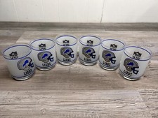 6 NFL Detroit Lions logotipo vintage LE copo de colecionador de gás móvel vidro fosco 4"" comprar usado  Enviando para Brazil