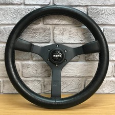 Volante de couro preto genuíno Momo Cavallino 350mm. Clássico retrô.  7A comprar usado  Enviando para Brazil
