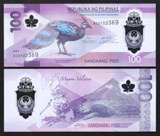 PILIPINAS 100 PISO 2024 P238 s/n AC1102900 POLÍMERO NÃO CIRCULADO comprar usado  Enviando para Brazil