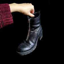 Schwarze stiefeletten reißver gebraucht kaufen  Berlin