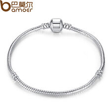 Pulseira De Prata Luxo Cobra Pulseras Fit Pulseira & Conta Berloque cadeia Pulseira comprar usado  Enviando para Brazil