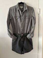 Maje Mujer Talla 36 Gris/Carbón Denim Camisa Mameluco Jumper segunda mano  Embacar hacia Argentina