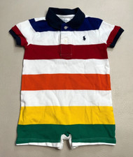 Camisa polo listrada infantil Ralph Lauren curta - Tamanho 18M - MRSP$50, usado comprar usado  Enviando para Brazil