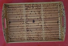 Bamboo serving tray for sale  LONDON