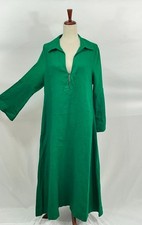 Vestido maxi caftan linho verde médio grande tamanho M STONED & WAISED comprar usado  Enviando para Brazil