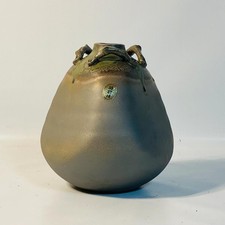 Vaso de flores Echizen Ware Hatayama 16cm cerâmica com suporte de caminho usado no113 no113 comprar usado  Enviando para Brazil