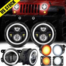 Usado, Farol de LED 7" + seta + kit de para-lama de luz de neblina para Jeep Wrangler 07-17 JK comprar usado  Enviando para Brazil