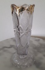 Vaso incolor transparente dourado EAPG vidro dos EUA nº 16019 Pittsburgh PA comprar usado  Enviando para Brazil
