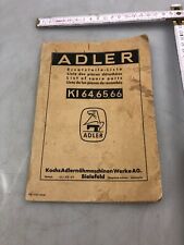 Adler ersatzteile liste gebraucht kaufen  Twistringen