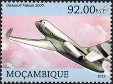 Selo de avião civil/jato executivo corporativo francês Dassault Falcon 2000 (2013) comprar usado  Enviando para Brazil