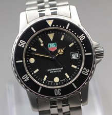 Relógio masculino tamanho S [N ESTADO PERFEITO] TAG Heuer 1500 Professional WD1210 36mm mostrador preto Qz comprar usado  Enviando para Brazil